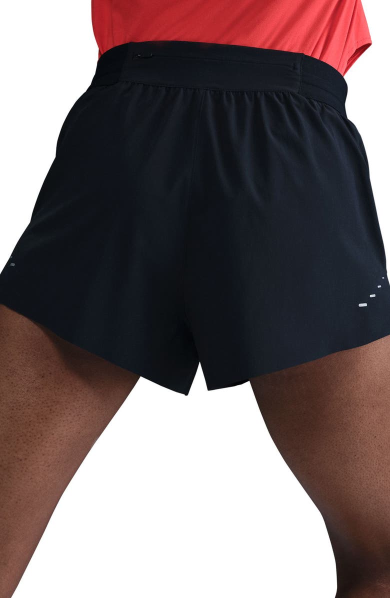 Nike Swift Dri-FIT Mid-Rise Brief-Lined Running Shorts, Alternate, color, 010 Black/Reflective Silv