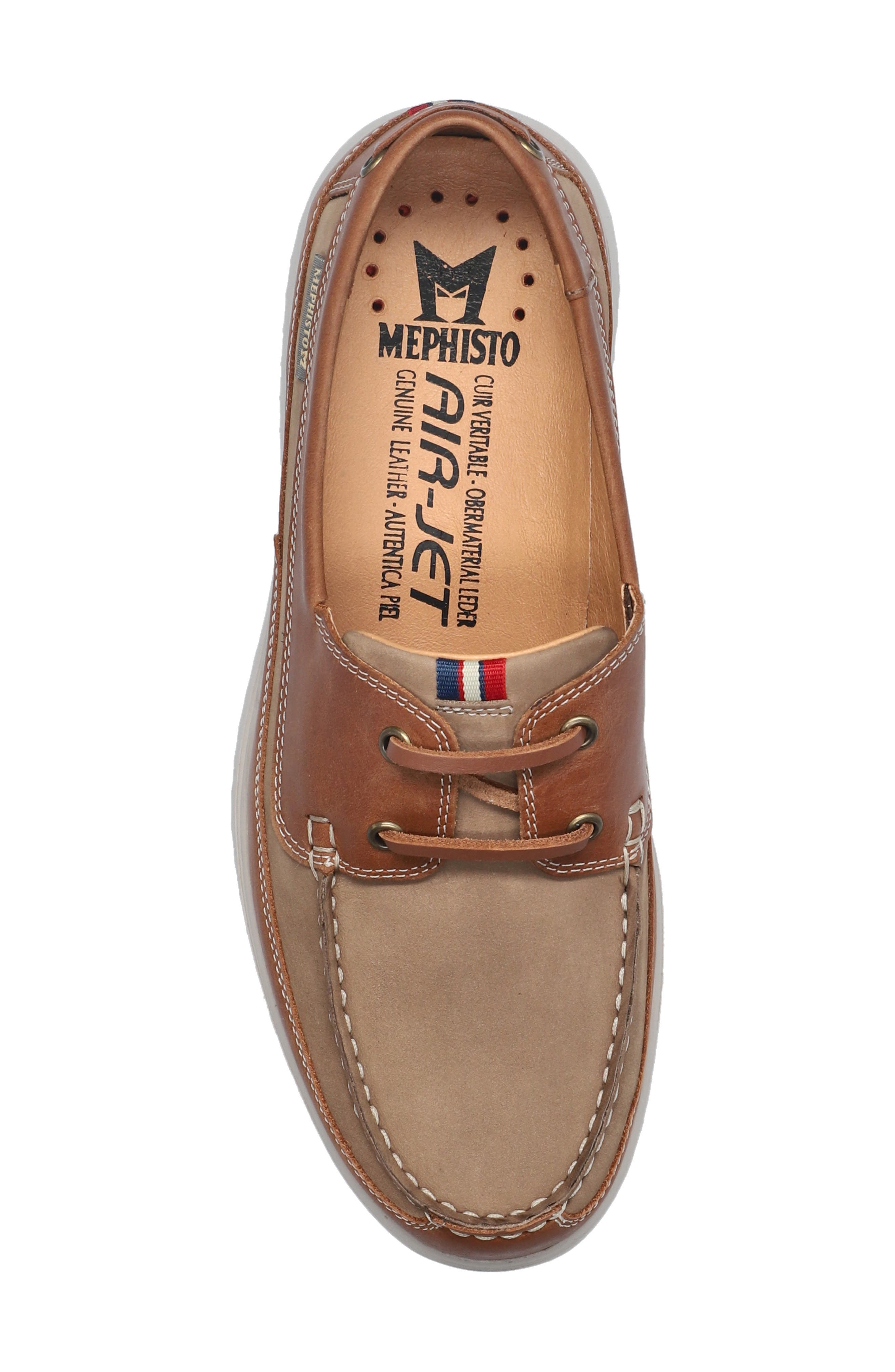 Mephisto Trevis Boat Shoe, Alternate, color, Taupe Leather
