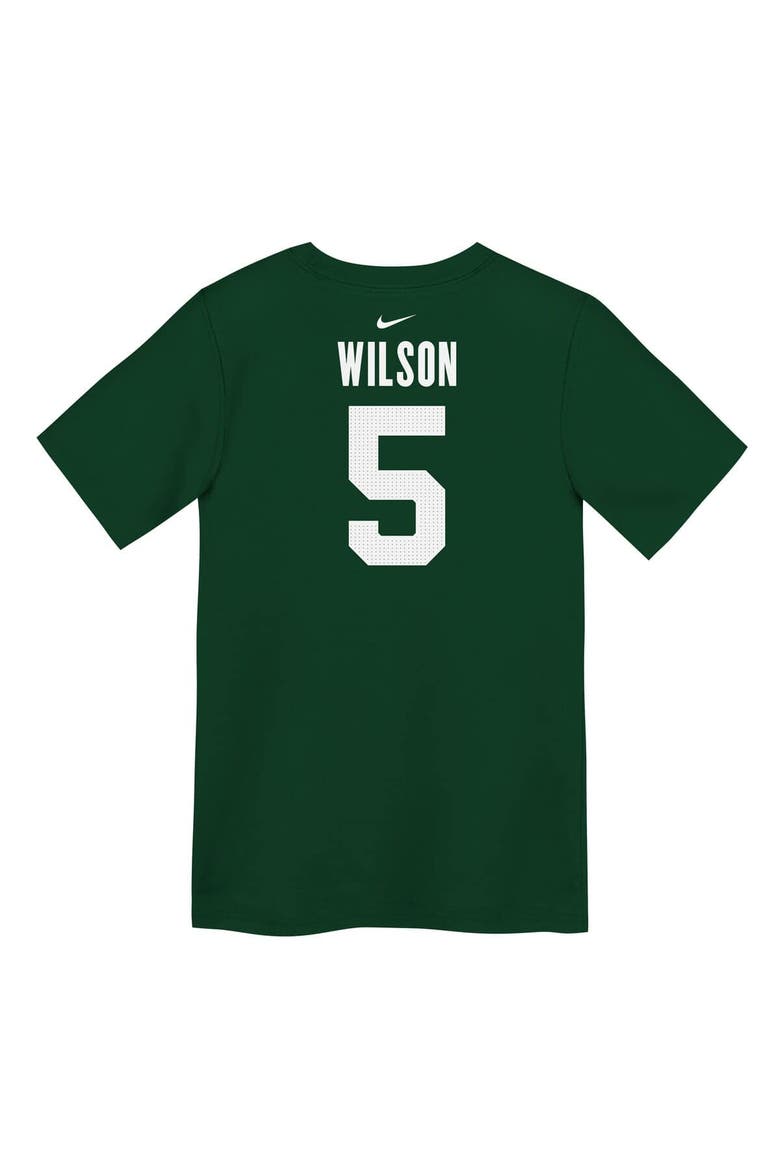 Preschool Nike Garrett Wilson Green New York Jets Player Name & Number T-Shirt, Alternate, color, Green