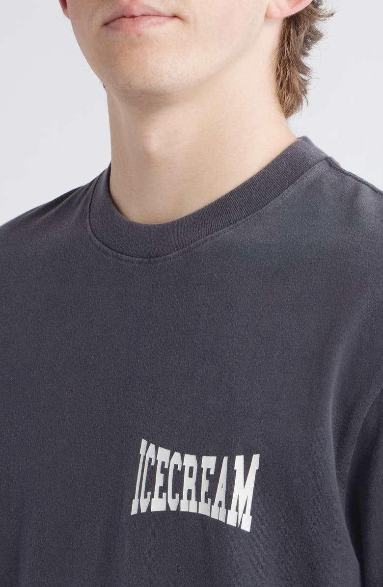 ICECREAM Options Oversize Cotton Graphic T-Shirt, Alternate, color, Charcoal Art