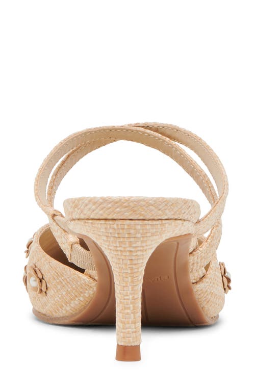 Shop Dolce Vita Kenton Floral Mule In Light Natural Multi Raffia