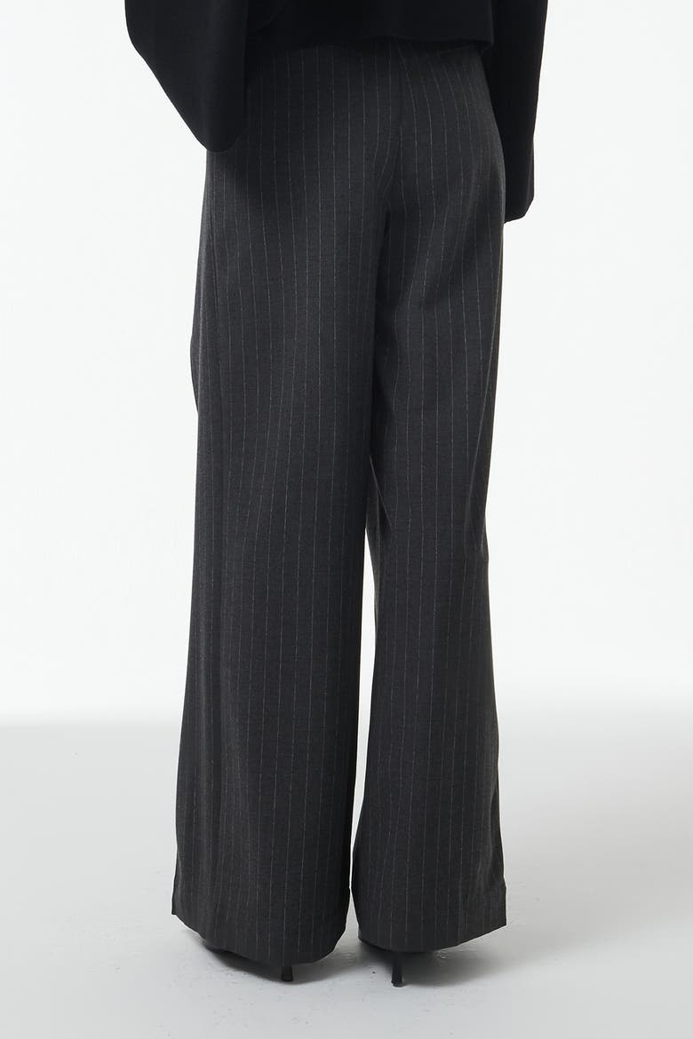 Wide-Leg Trousers, Alternate, color, Grey