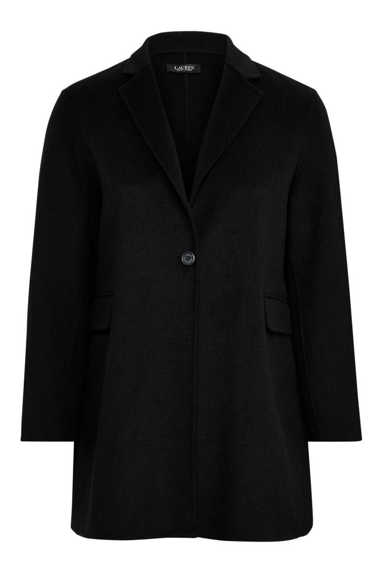 Double Face Wool Blend Jacket, Alternate, color, BLACK