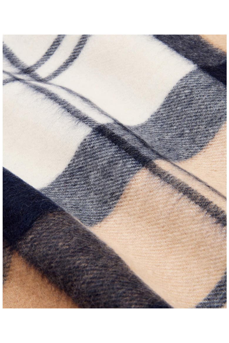 Tartan Cashmere Scarf, Alternate, color, HESSIAN NAVY