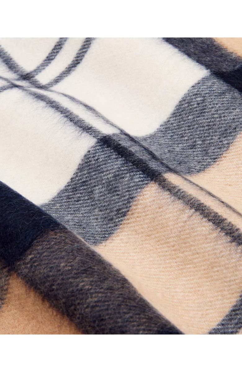 Barbour Tartan Cashmere Scarf, Alternate, color, Hessian Navy
