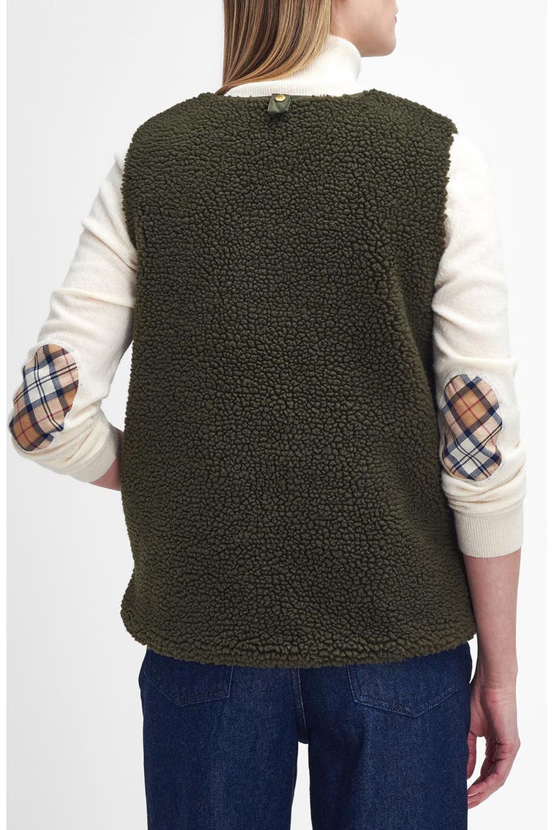 Dulsie High Pile Fleece Quilted Vest, Alternate, color, OLIVE/ANCIENT