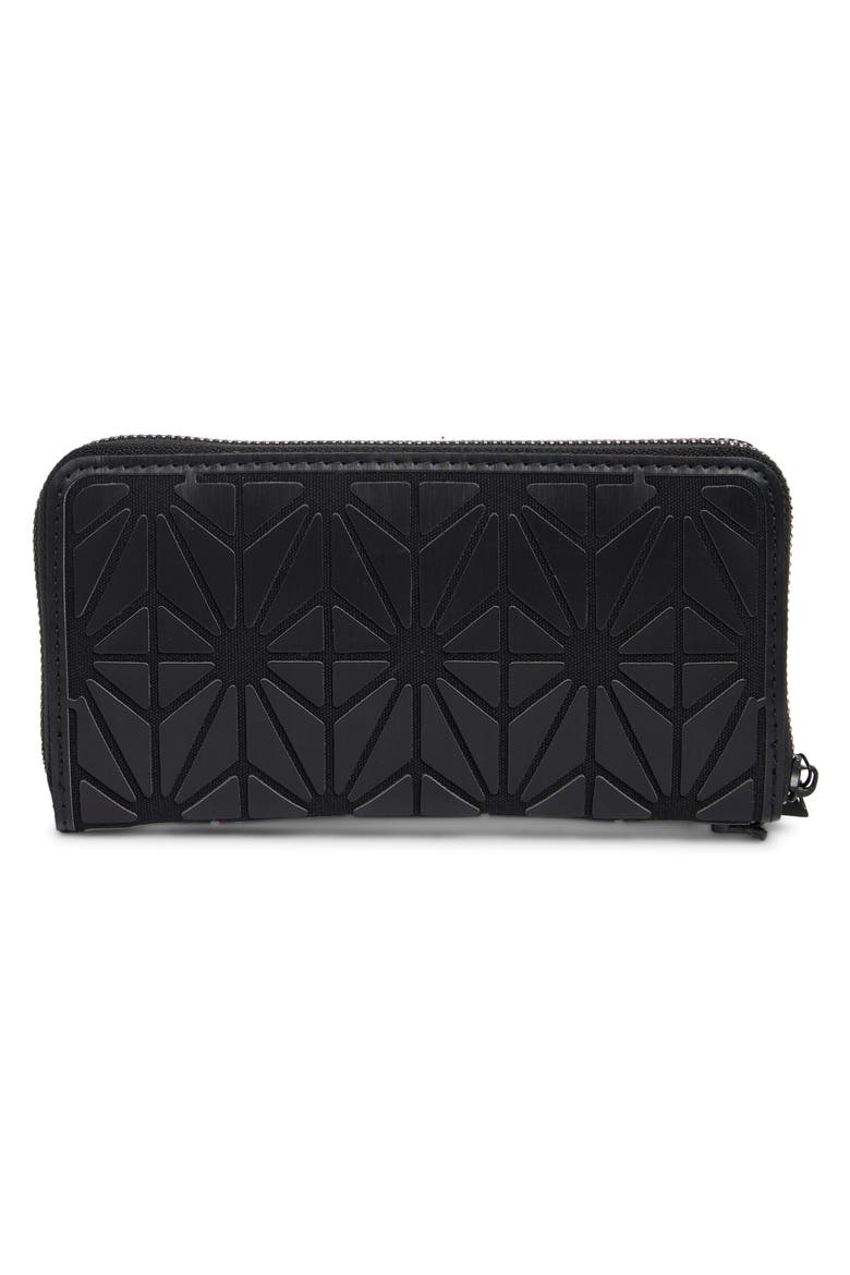 Floral Geo Continental Wallet, Alternate, color, MATTE BLACK