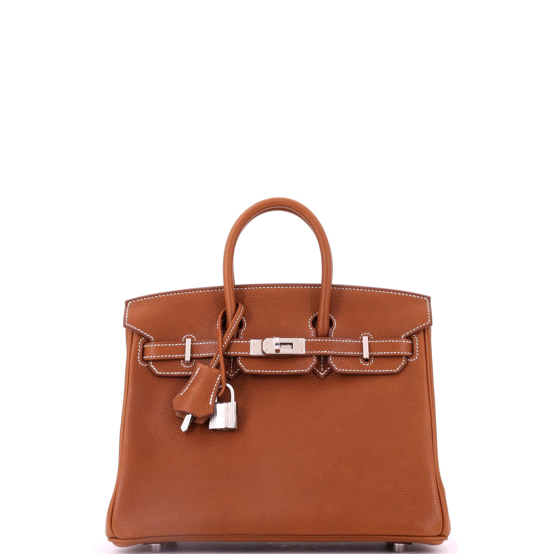 Birkin Handbag Brown Barenia Faubourg With Palladium Hardware 25, Main, color, Brown