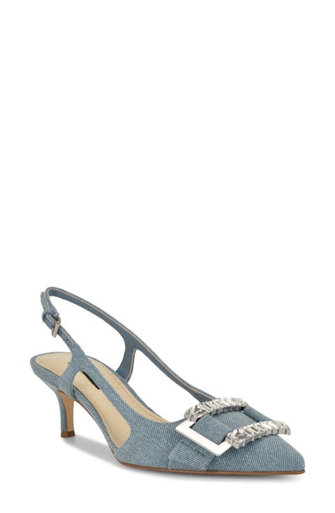 CHIC CREAM NAPPA SLING BACKS By Nine West