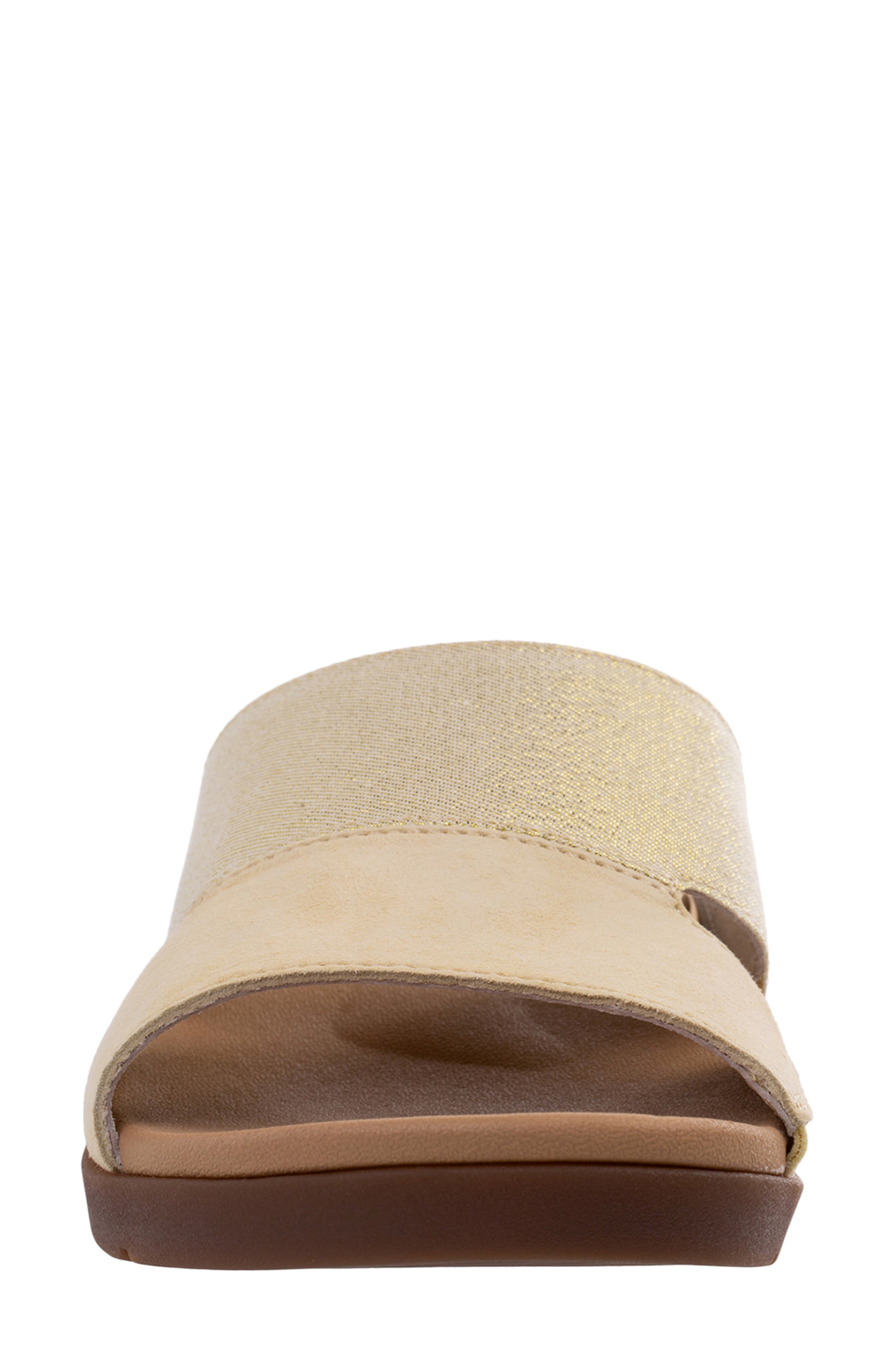 Dawn Shimmer Slide Sandal, Alternate, color, PALE BANANA