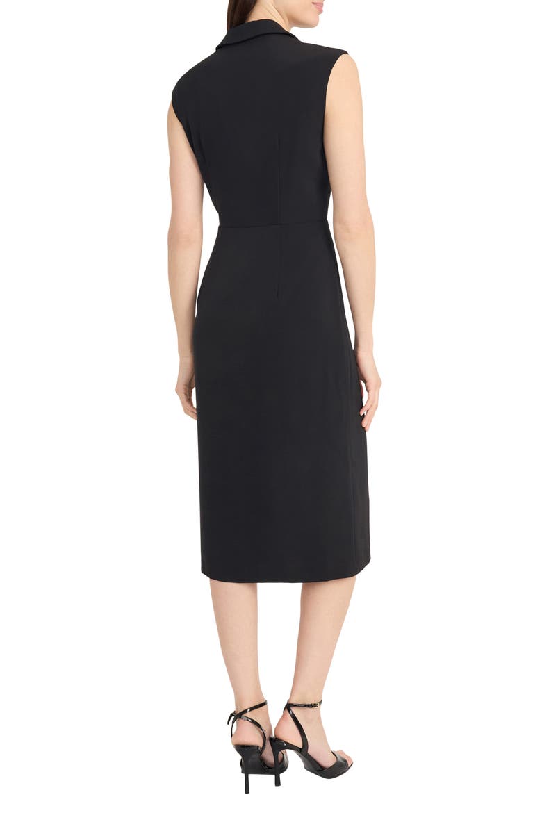 Collared Sheath Dress, Alternate, color, BLACK