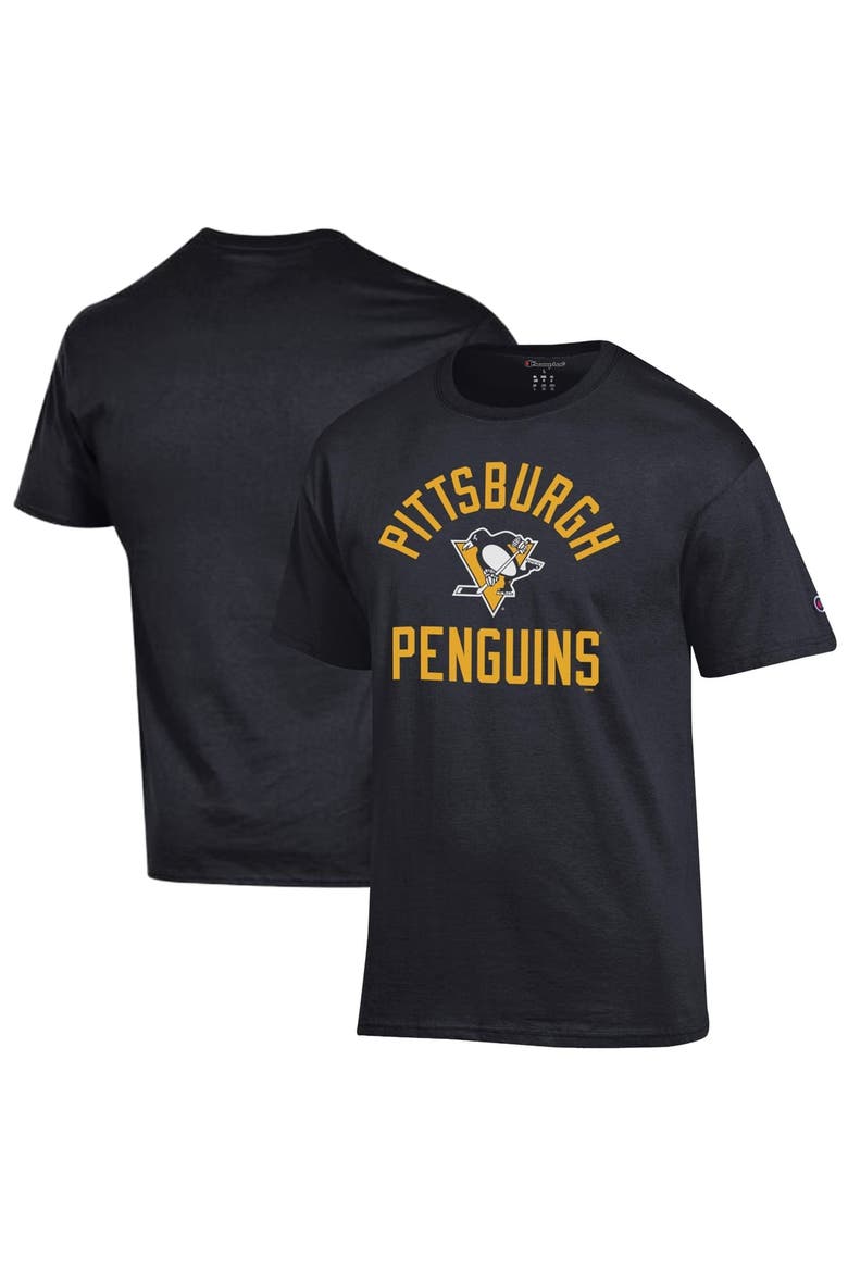 Men's Champion  Black Pittsburgh Penguins Primary Logo Jersey T-Shirt, Main, color, Black