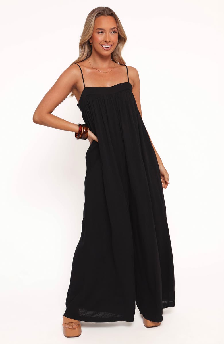 Petal & Pup Abegail Flowy Wide Leg Jumpsuit, Alternate, color, Black