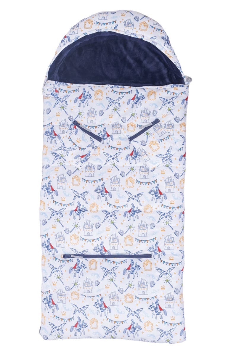 mimish Kids' Sleep-n-Pack Sleeping Bag Backpack, Alternate, color, White Multi