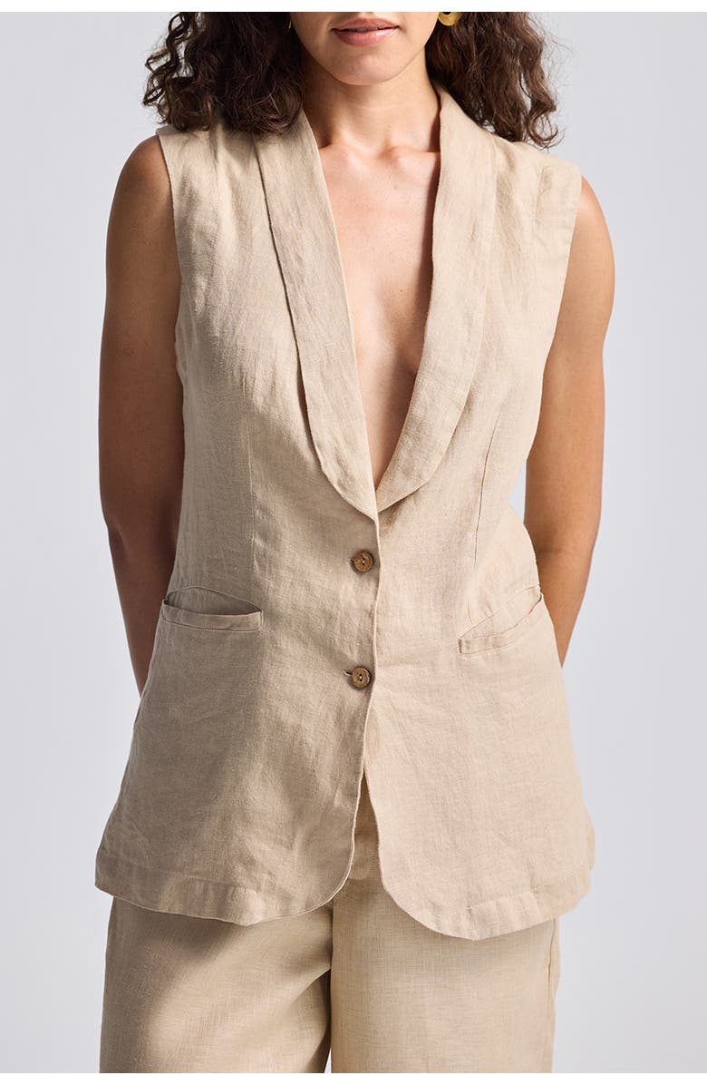 Reistor Sleeveless Hemp Jacket, Main, color, Neutral