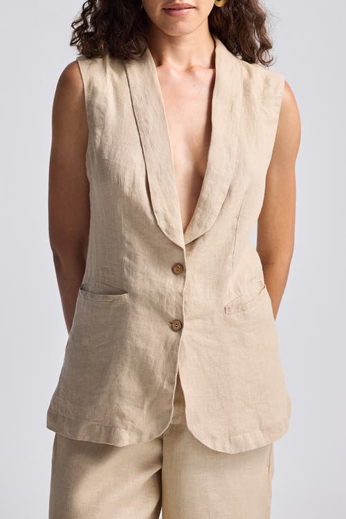 Reistor Sleeveless Hemp Jacket in Neutral at Nordstrom, Size Large