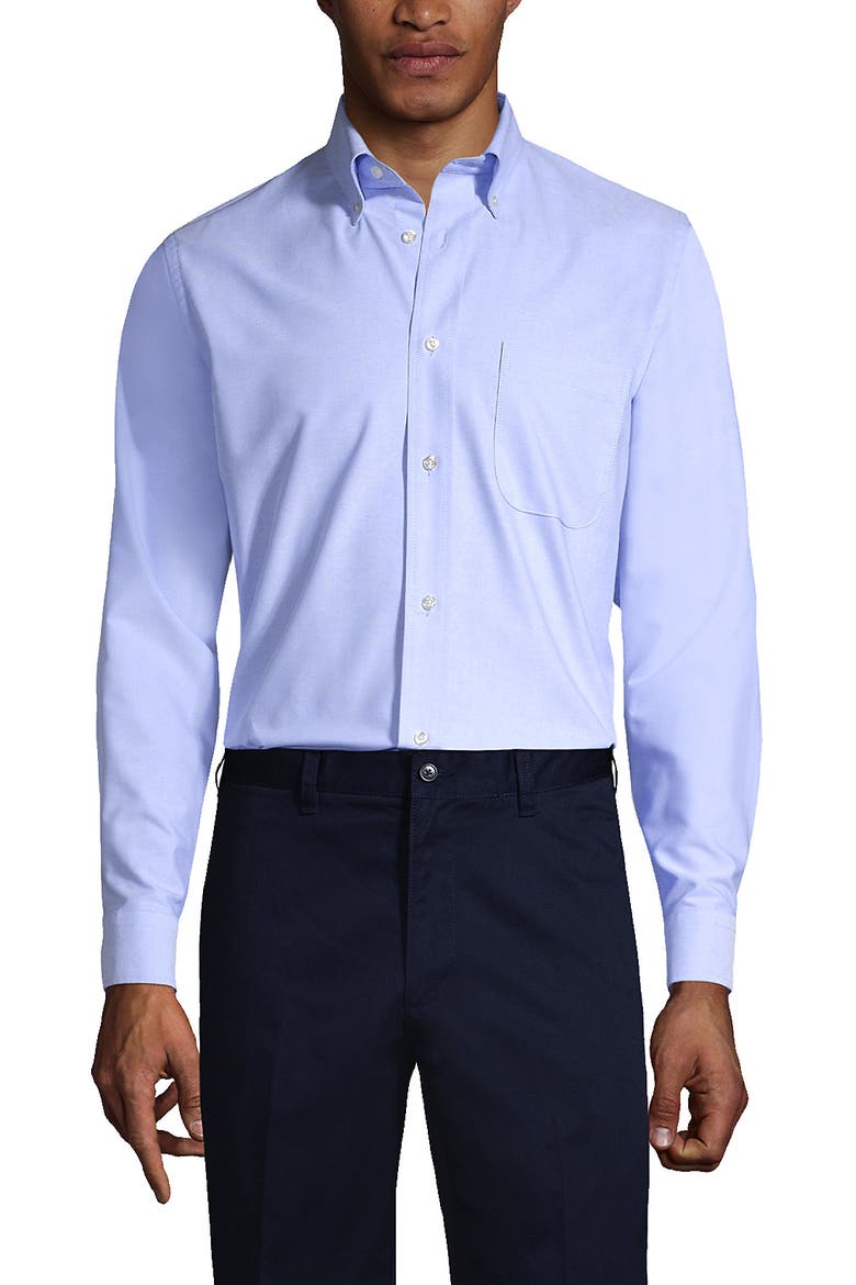 School Uniform  Long Sleeve Oxford Dress Shirt, Main, color, Blue