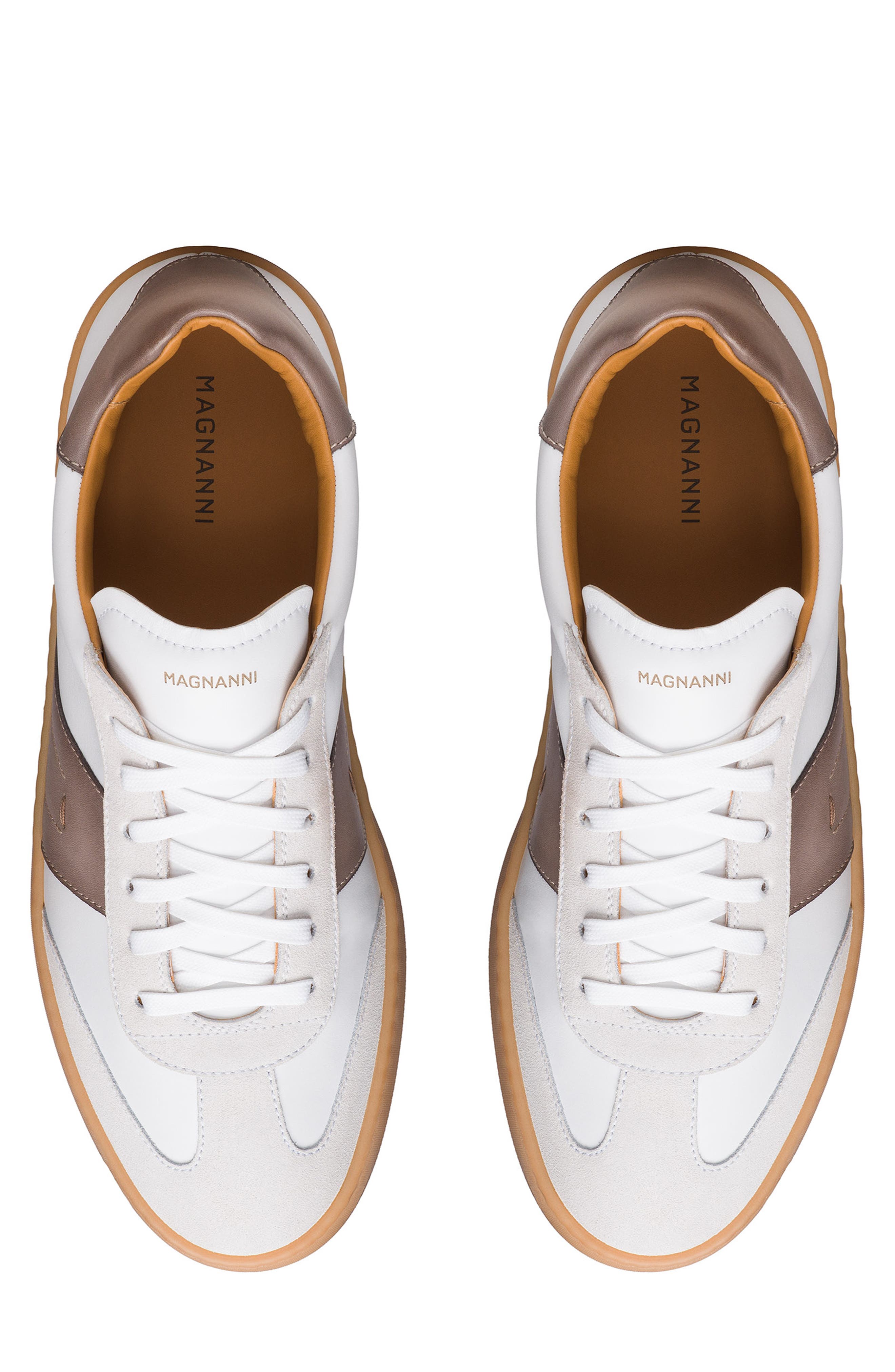 Magnanni Primera Sneaker, Alternate, color, White And Bonednu