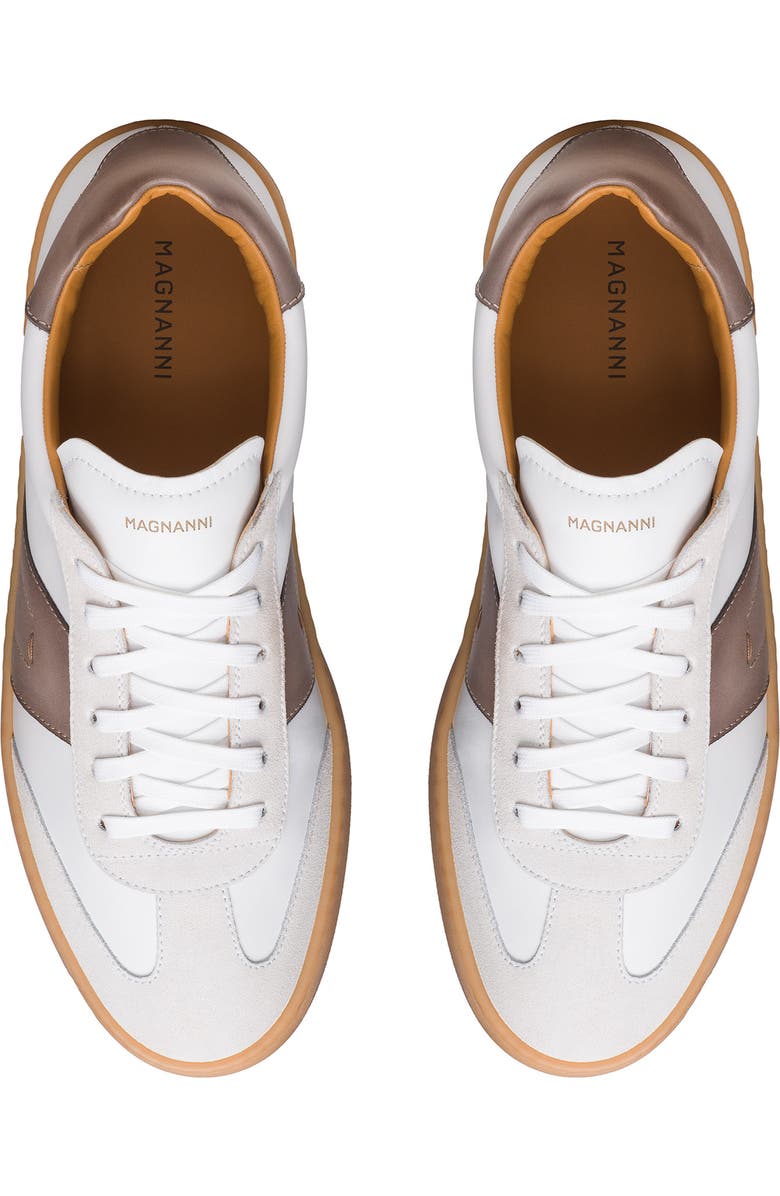 Magnanni Primera Sneaker, Alternate, color, White And Bonednu