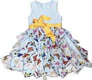 JOE-ELLA Kids' Butterfly Tiered Dress