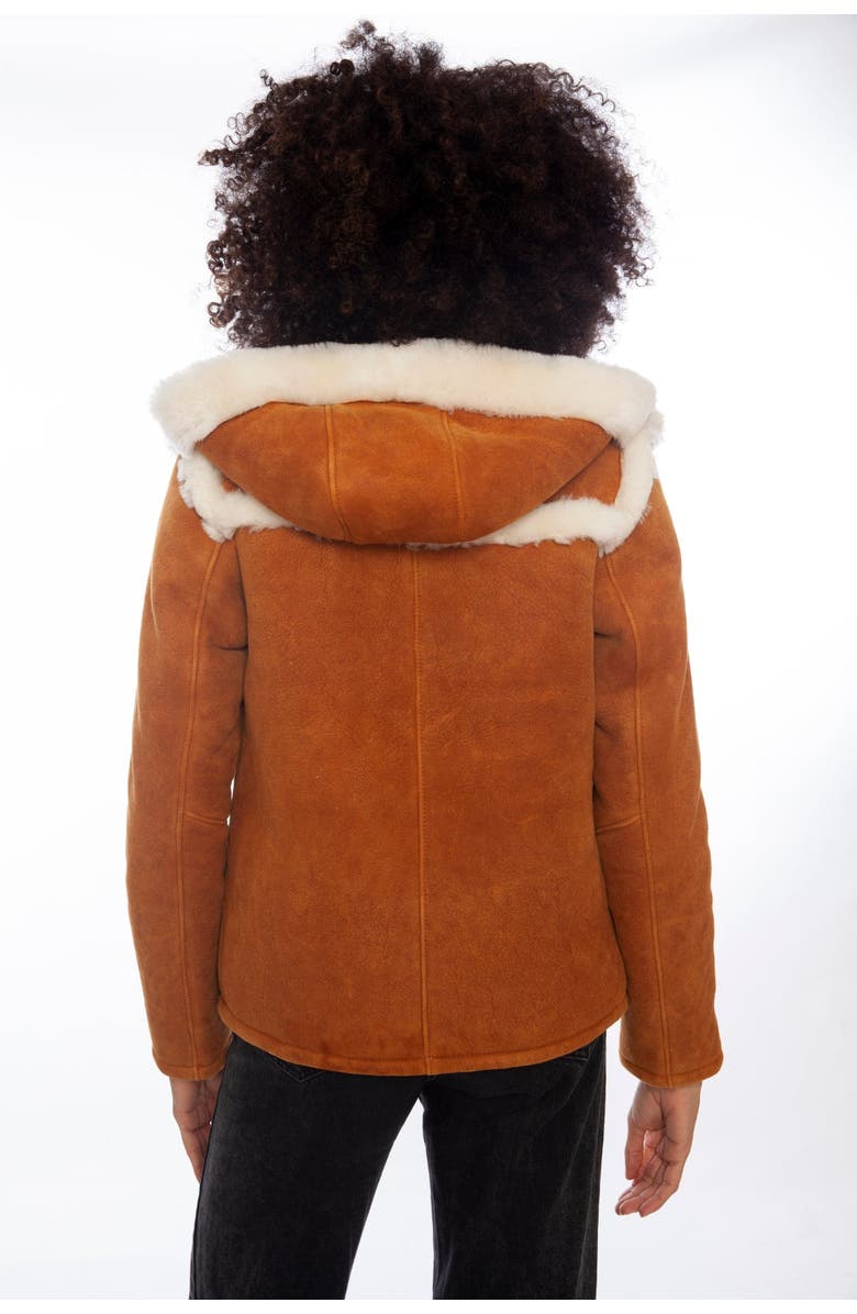 Furniq UK Cecilia Suede Shearling Jacket, Alternate, color,
