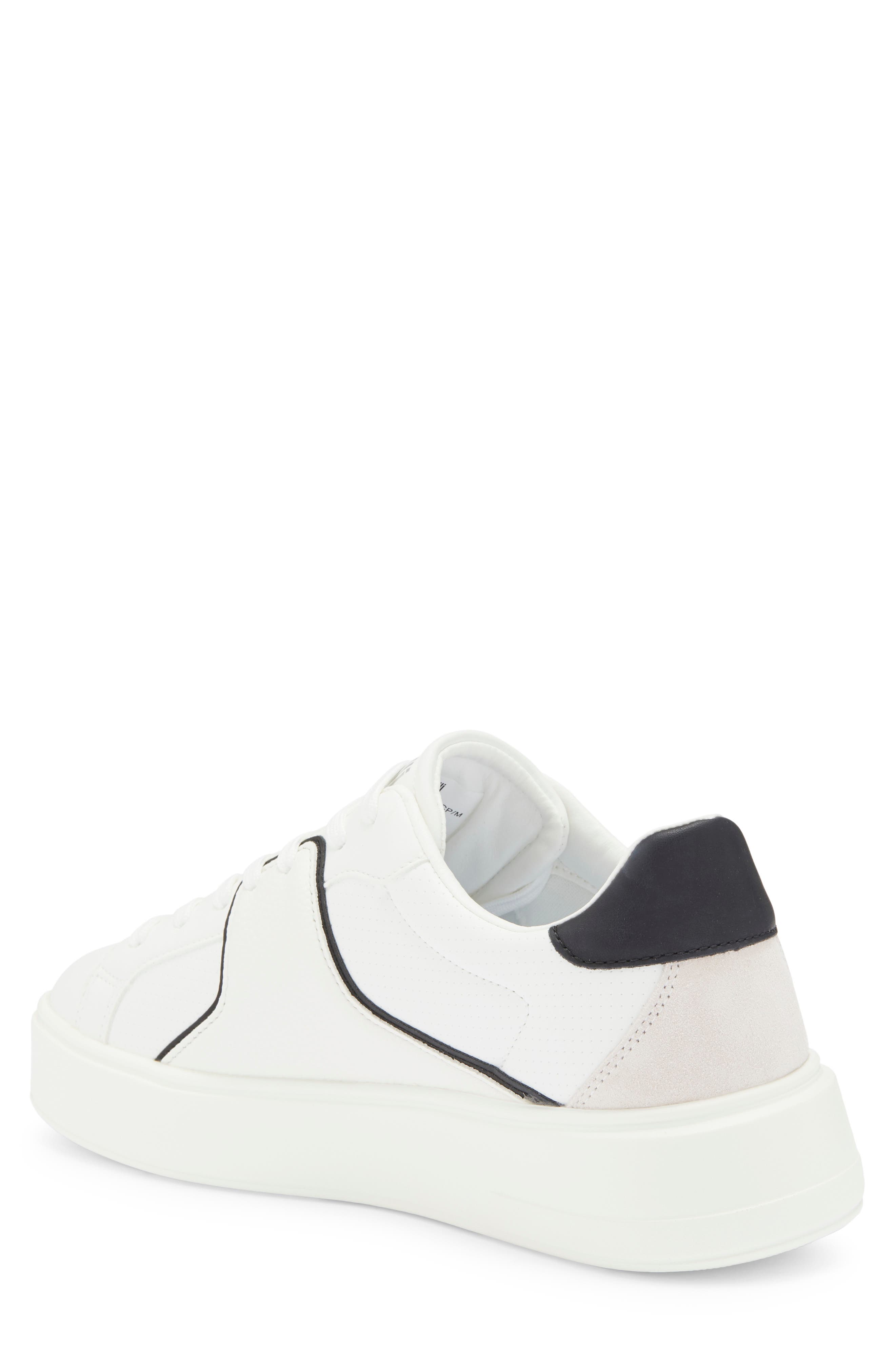 Roberto Cavalli Metal Logo Low Top Sneaker, Alternate, color, White/ Black