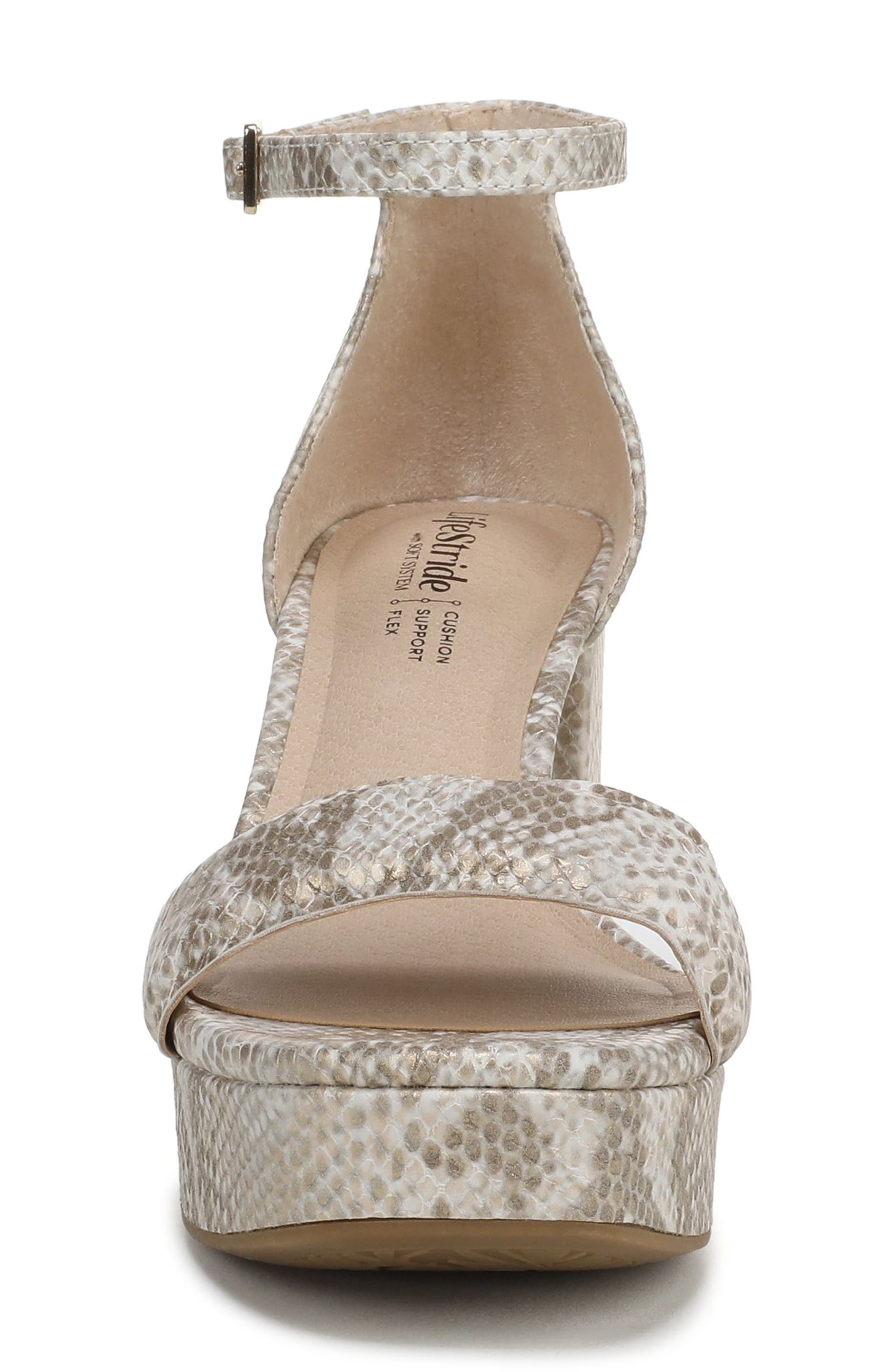 Ashland Ankle Strap Platform Sandal, Alternate, color, BONE MULTI