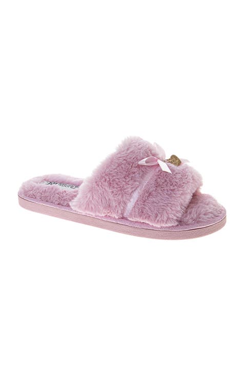 Badgley Mischka Womens Classic Logo Slippers