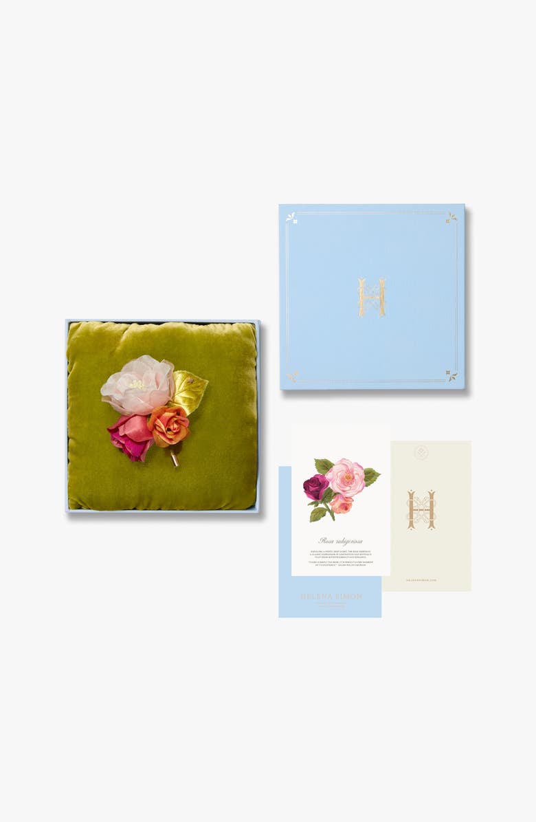 Helena Simon The Spray Rose Floral Brooch, Alternate, color, Multi