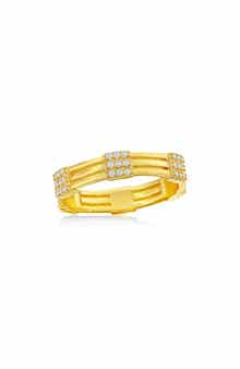 SIMONA Cubic Zirconia Square Band Ring