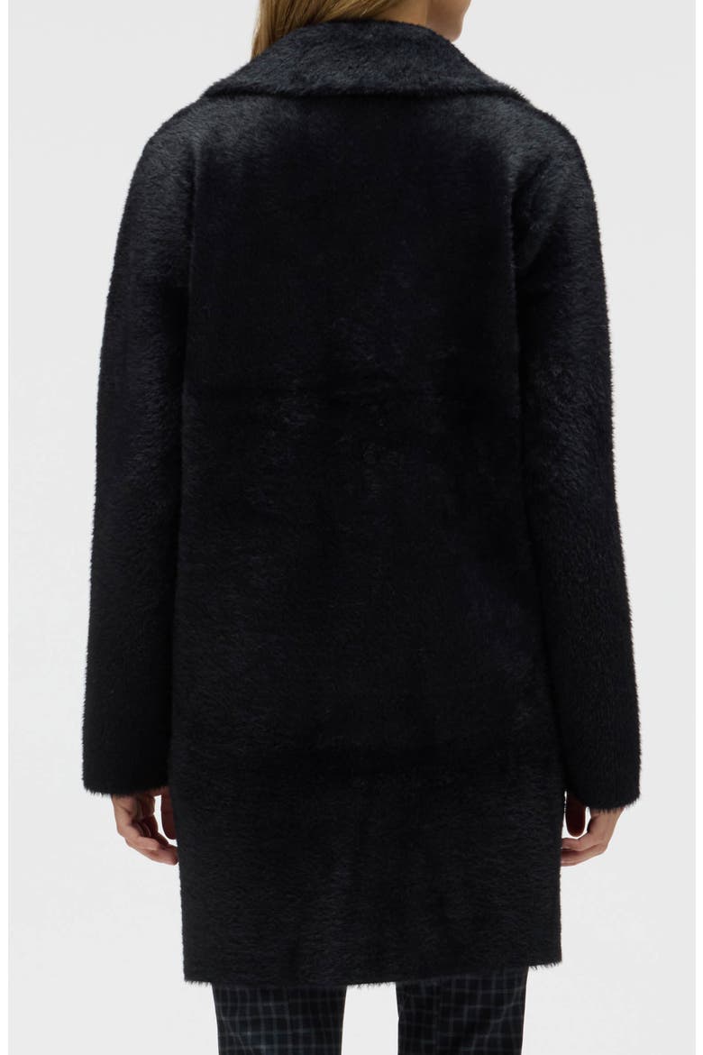 Eyelash Longline Sweater Coat, Alternate, color, SOLID BLACK
