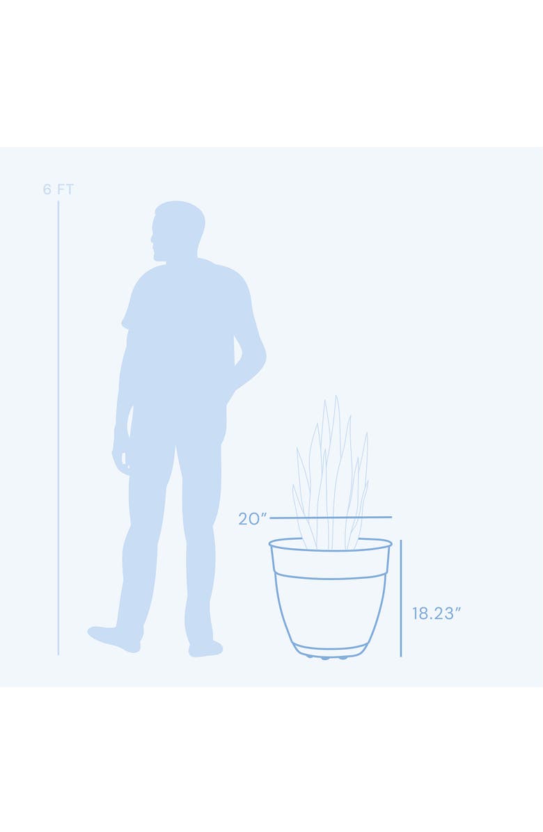 Bloem 20 Inch Dayton Planter With Saucer, Turtle Green, Alternate, color, Green