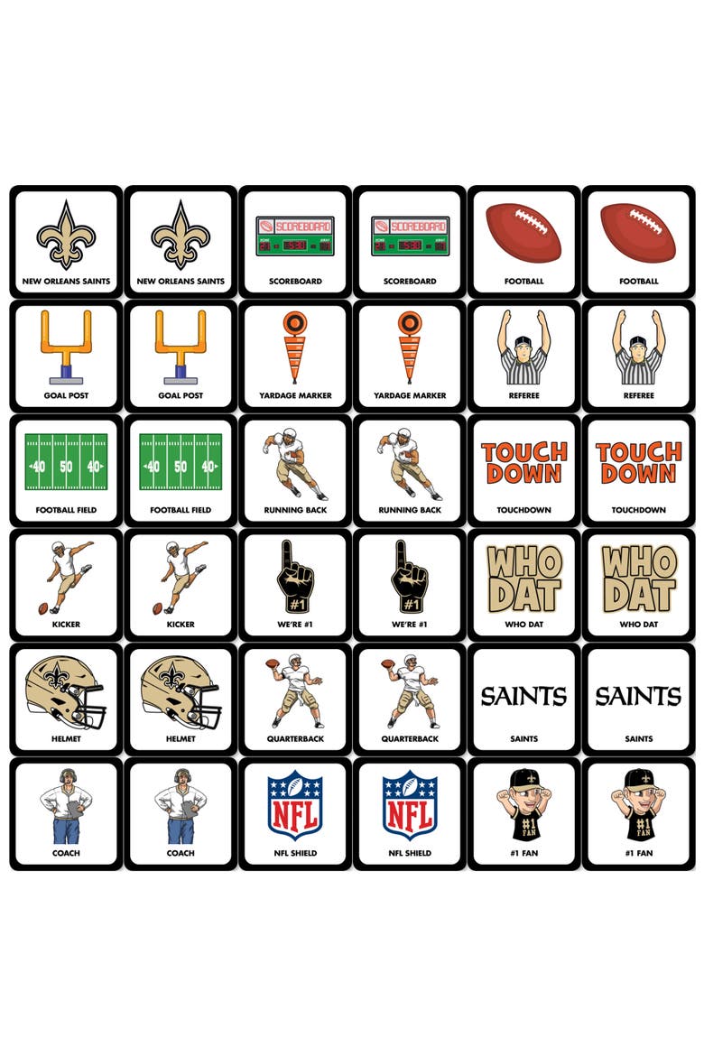 New Orleans Saints Matching Game, Alternate, color, Multicolor