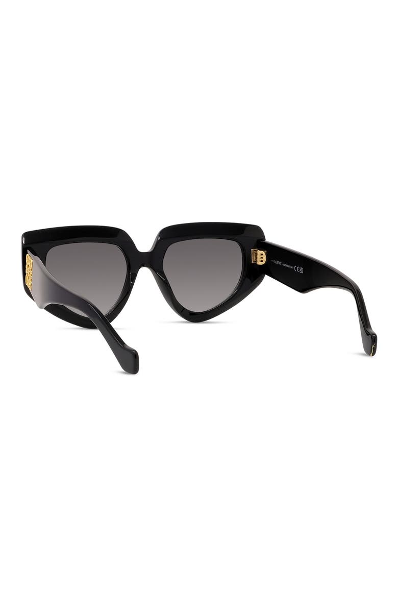 Anagram 51mm Geometric Sunglasses, Alternate, color, SBLK/SMKG