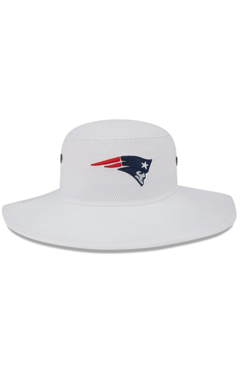 New Era Men's New Era White New England Patriots 2023 NFL Training Camp Panama Bucket Hat, Alternate, color, White