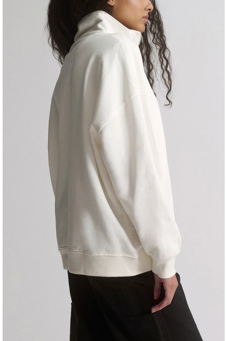 Half Zip Sweatshirt, Alternate, color, ANTIQUE WHITE
