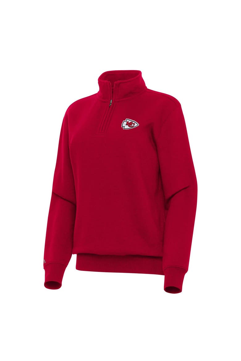 Women's Antigua  Red Kansas City Chiefs Victory Quarter-Zip Top, Main, color, Red