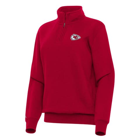 Women's Antigua  Red Kansas City Chiefs Victory Quarter-Zip Top