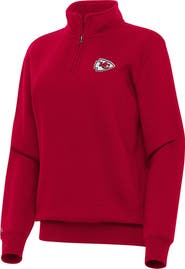 ANTIGUA Women's Antigua Red Kansas City Chiefs Victory Quarter-Zip Top