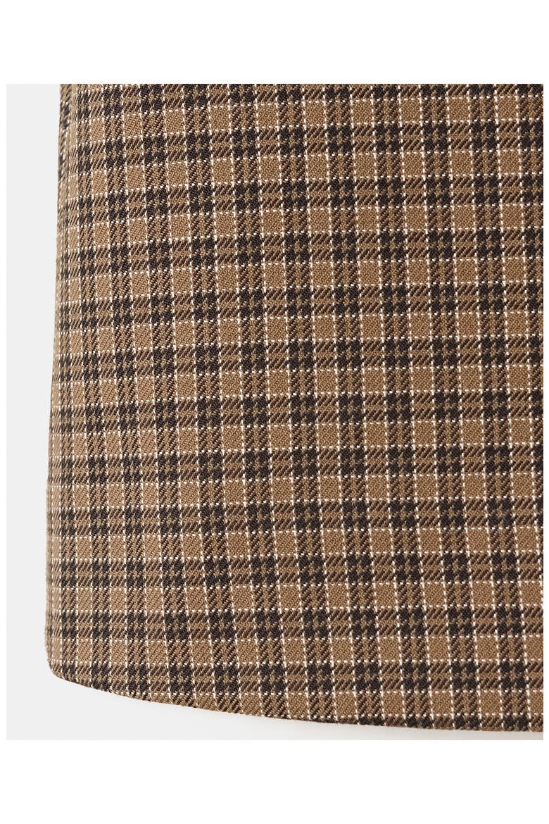 Houndstooth A-Line Miniskirt, Alternate, color, BROWN