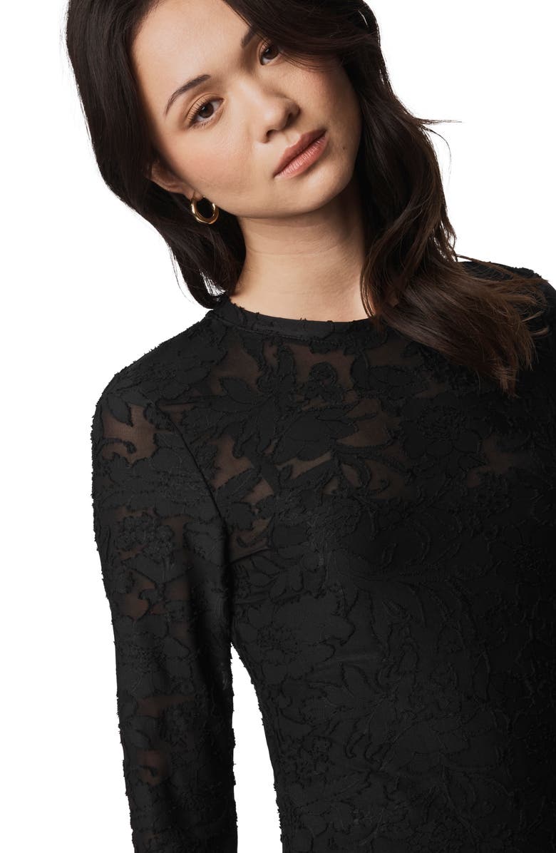 Splendid Cecelia Floral Long Sleeve Maxi Dress, Alternate, color, Black