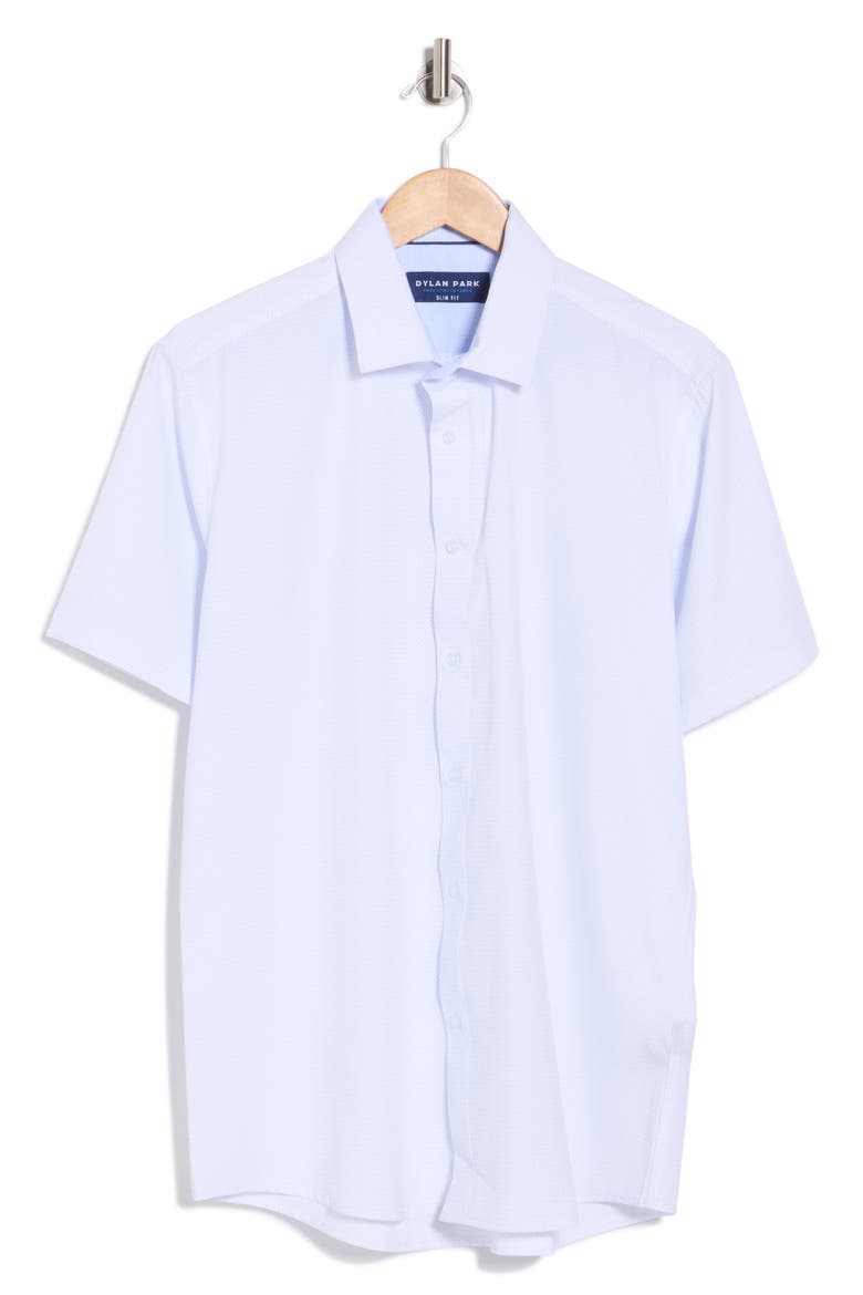 Slim Fit Perfect Stretch Long Sleeve Button Down Shirt, Main, color, WHITE