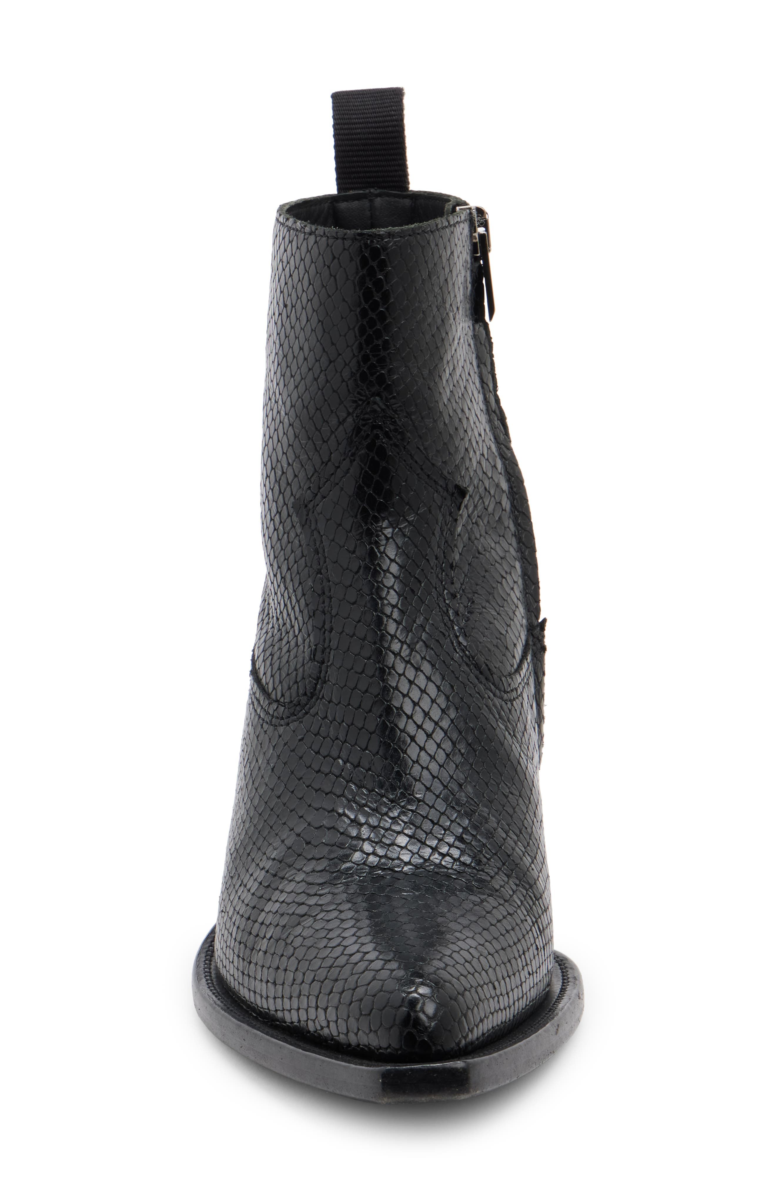 Golden Goose Debbie Snake Embossed Pointed Toe Bootie, Alternate, color, 