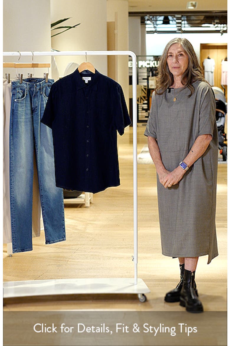Solid Short Sleeve Linen Button-Up Shirt video