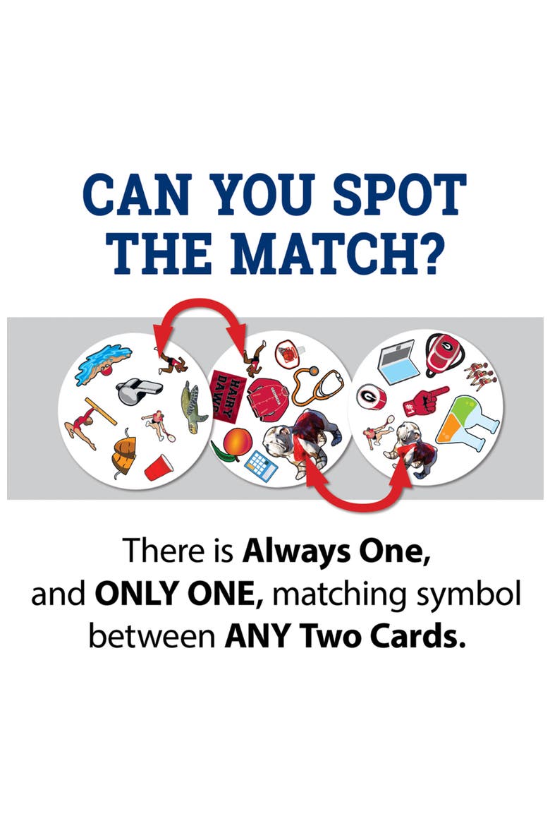 Georgia Bulldogs Spot It! Card Game, Alternate, color, Multicolor