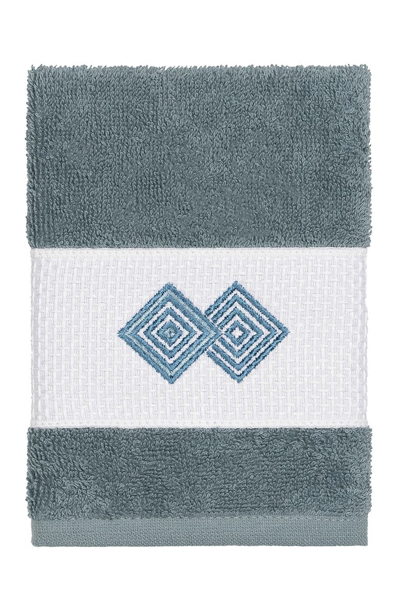 Linum Home Textiles Noah 3-Piece Embellished Towel Set - Teal, Alternate, color, Teal