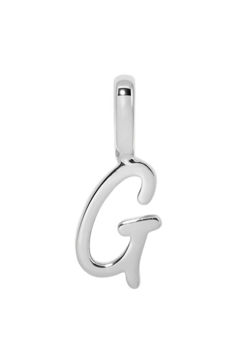 Script Initial Charm Silver