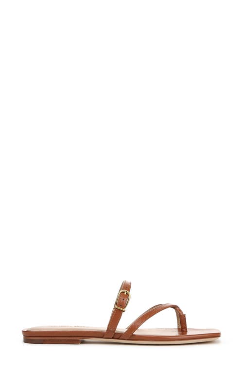 Veronica Beard Marthe Crisscross Buckle Flat Slide Sandals In Honey