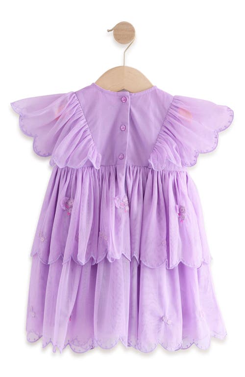 Next Kids' Floral Embroidered Flutter Sleeve Tulle Party Dress