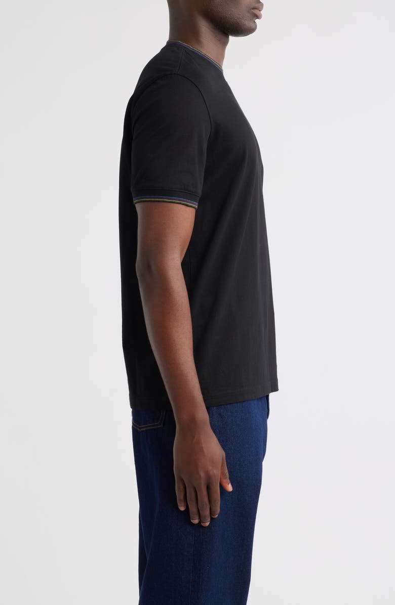 PS Paul Smith Sport Stripe Tipped Cotton T-Shirt, Alternate, color, Black